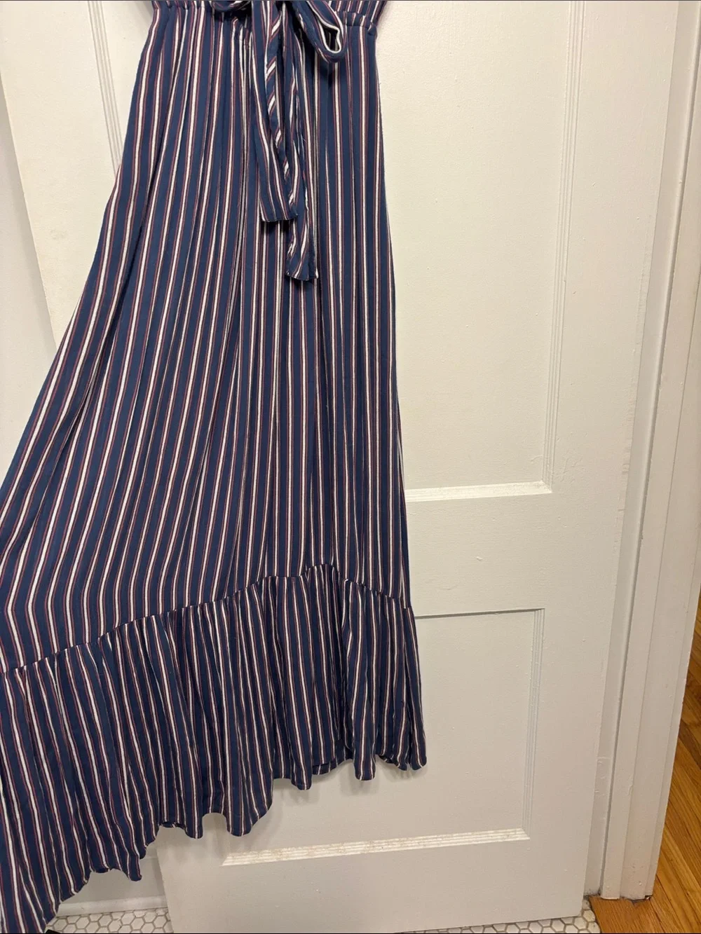 Abercrombie & Fitch Navy Striped Maxi Dress